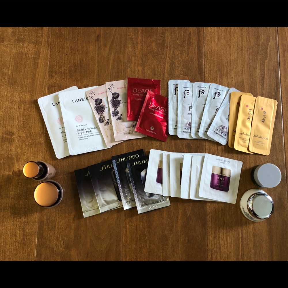 K-beauty: Skincare products and samples